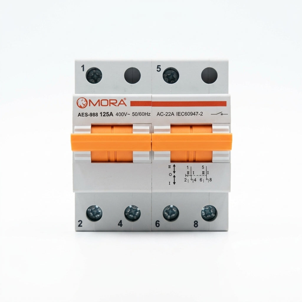 Mora AES-988 125A AC 2-Pole Changeover Breaker Type Switch