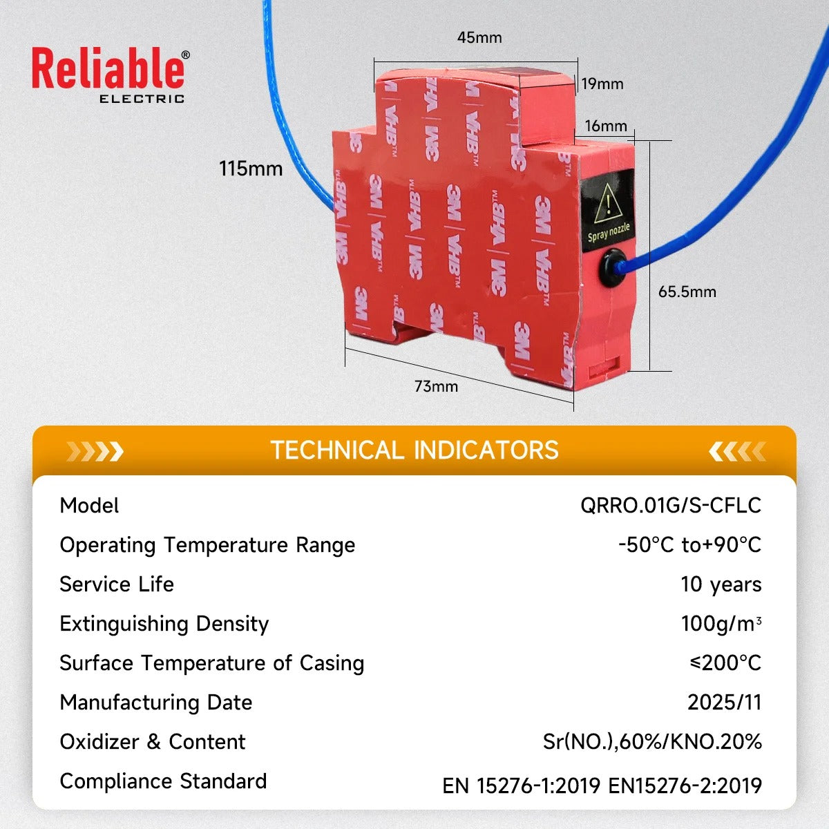 Reliable Electric Automatic Fire Extinguishing Device 1P